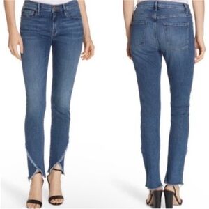 Frame Le Skinny de Jeanne Classic Skinny Denim Women's Distressed Jeans Size 27